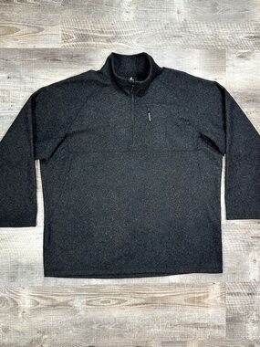 Woolx Boiled Merino Wool Blend 3/4 zip Pullover Gray Jacket Men's Size 2XL